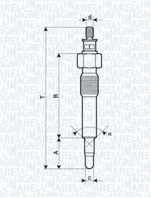 MAGNETI MARELLI 062583202304 -  Свеча накаливания